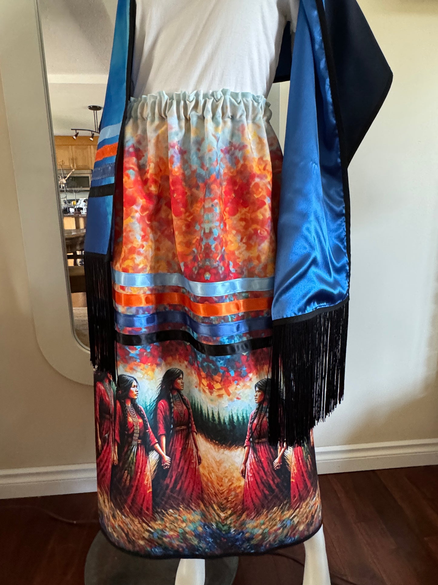 RS1784 Ribbon Skirt and Scarf