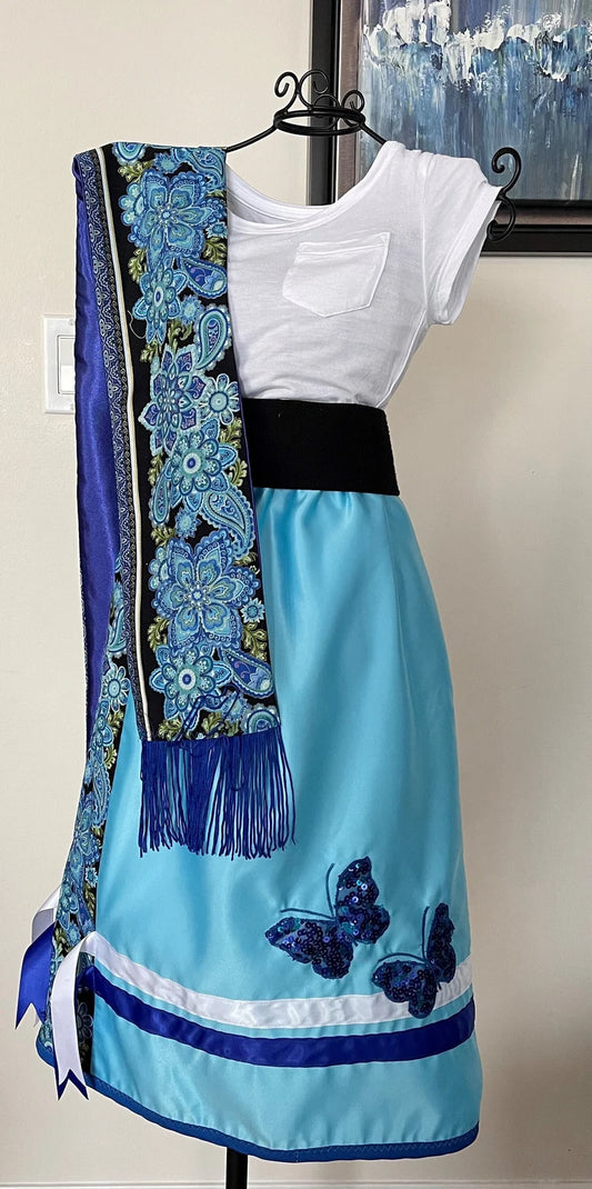 SH2001 Girls Ribbon Skirt w/Scarf