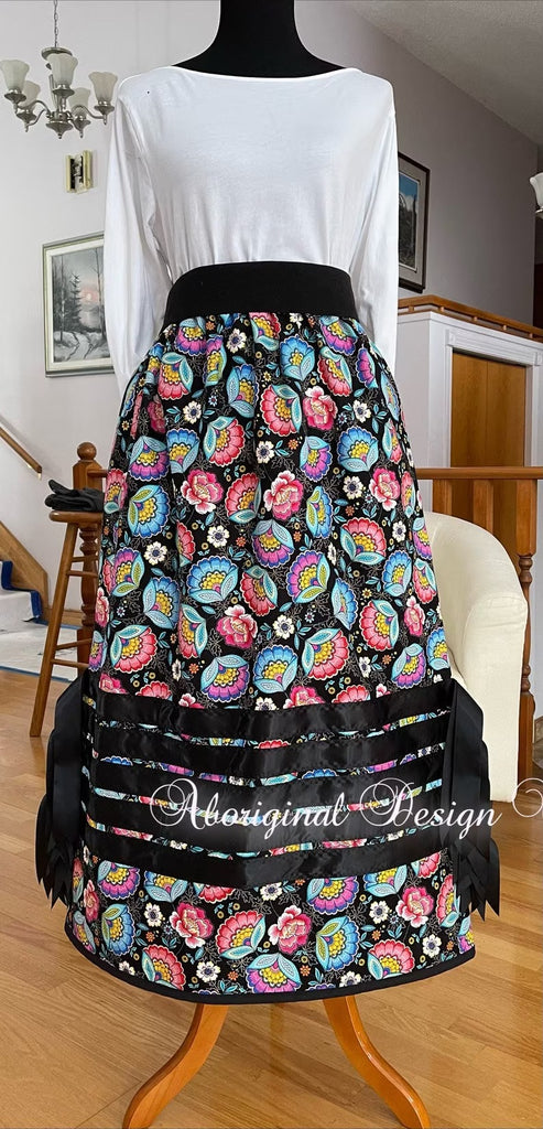 popo　andmary Avery ribbon skirt RS1611 Ribbon Skirt– aboriginaldesignwear